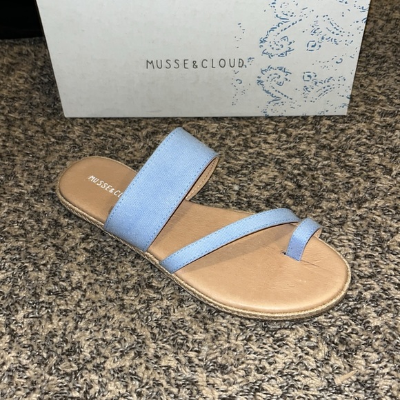 Musse & Cloud Light Blue Zubeach Sandals Women’s EU Size 41 rope wrapped Sole - Picture 2 of 7